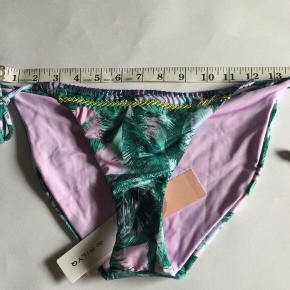 PilyQ Mai Tai Stitched Reversible Full Bikini Bottom Swimsuit Womens Medium NWT - Picture 9 of 10